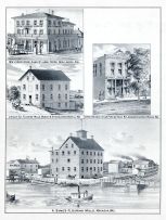 A. Syme's Flouring Mills, Lincoln Co., R. H. Johnson, Central Wisconsin Steam Printing, Chas. W. Lund, New London House, Wisconsin State Atlas 1881